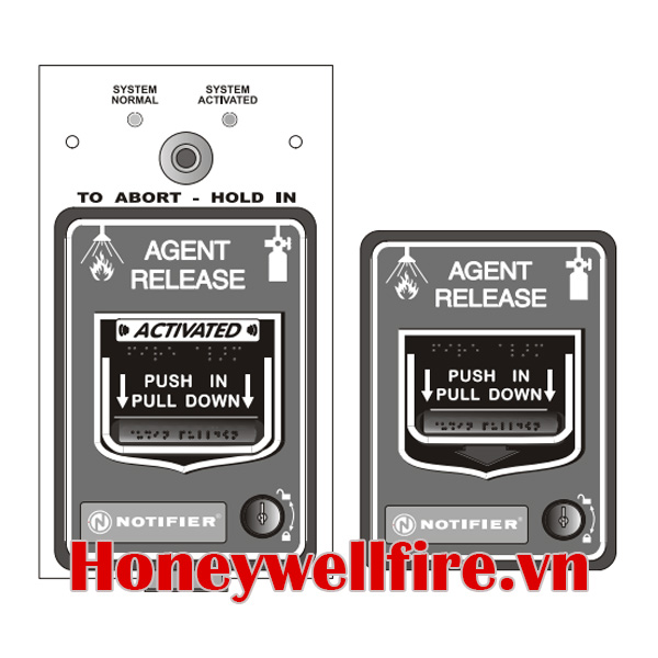 NBG-12LRA Nút nhấn tạm dừng và kích hoạt xả khí, Notifier điều khiển xả khí